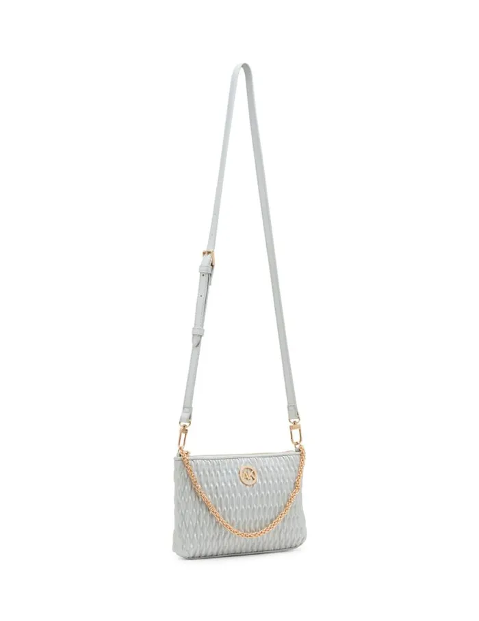 Women Ruched Crossbody With Chain Swag Black Anne Klein Crossbody Bags