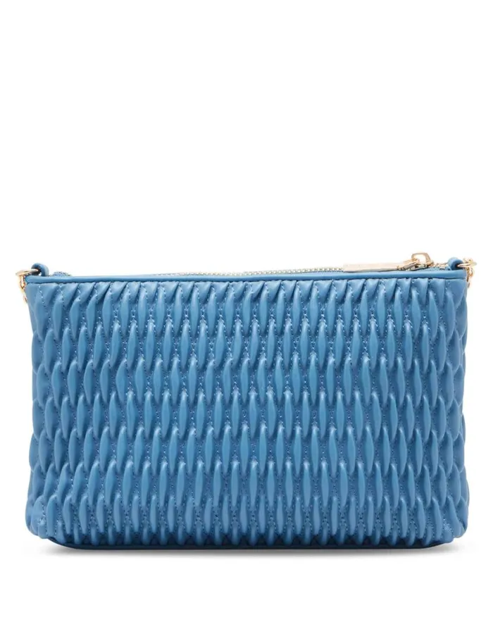 Women Ruched Crossbody With Chain Swag Elemental Blue Anne Klein Crossbody Bags