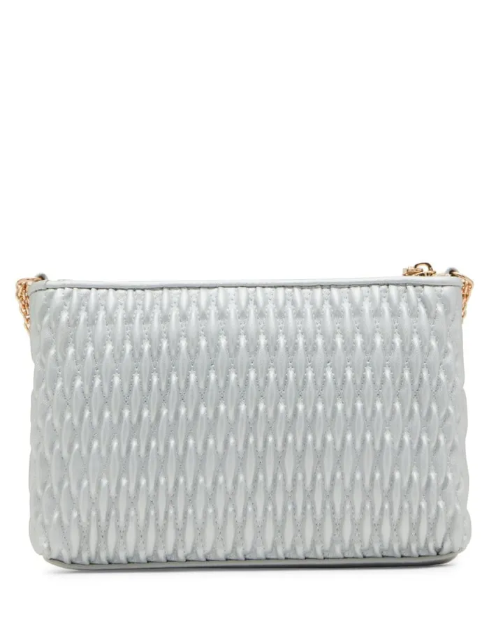 Women Ruched Crossbody With Chain Swag Elemental Blue Anne Klein Crossbody Bags