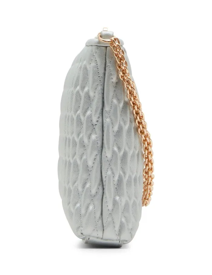 Women Ruched Crossbody With Chain Swag Elemental Blue Anne Klein Crossbody Bags