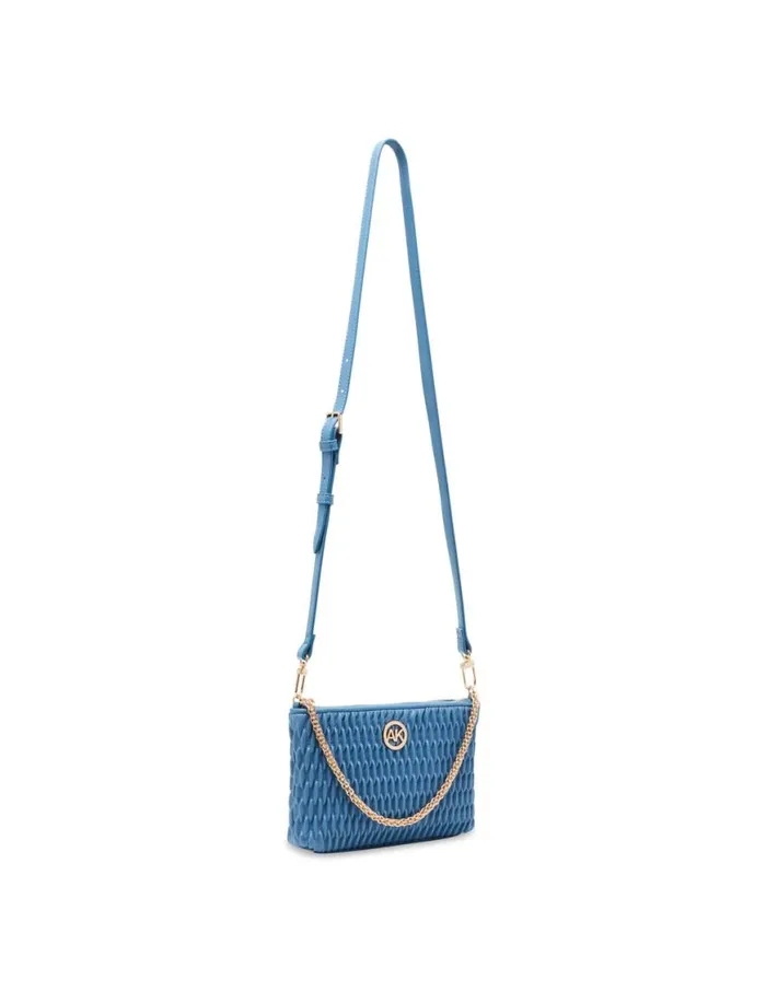 Women Ruched Crossbody With Chain Swag Elemental Blue Anne Klein Crossbody Bags