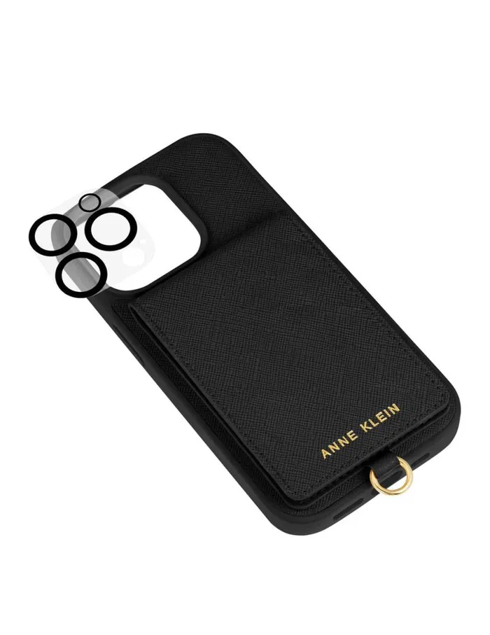 Women Saffiano Vegan Leather Iphone 14 Pro Case Anne Klein Watches