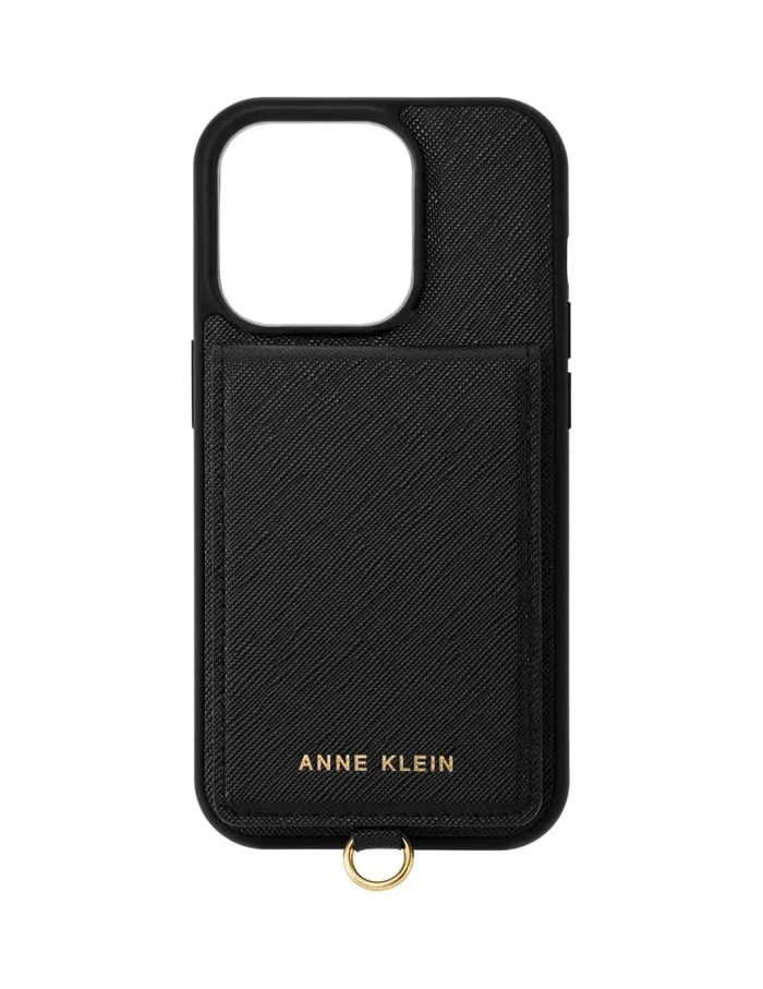 Women Saffiano Vegan Leather Iphone 14 Pro Case Anne Klein Watches