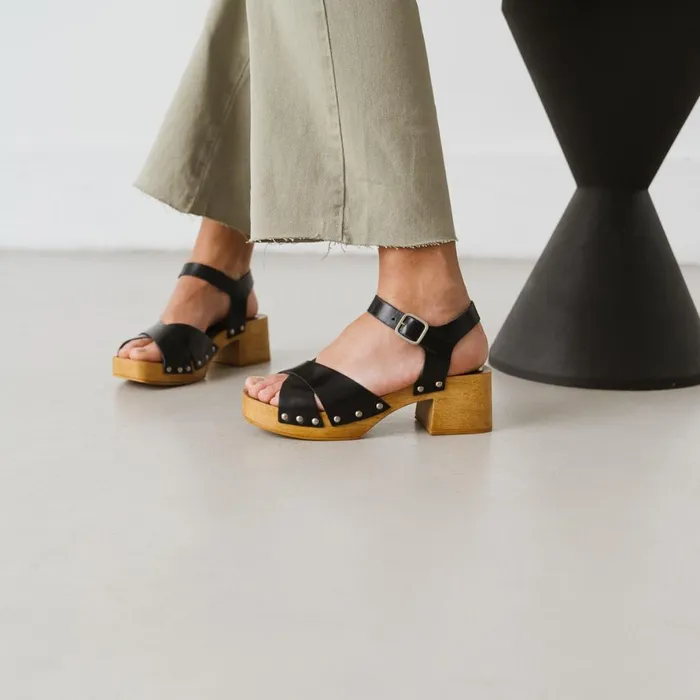 Women Sandals Jonak CrossStrap Studded Sandals