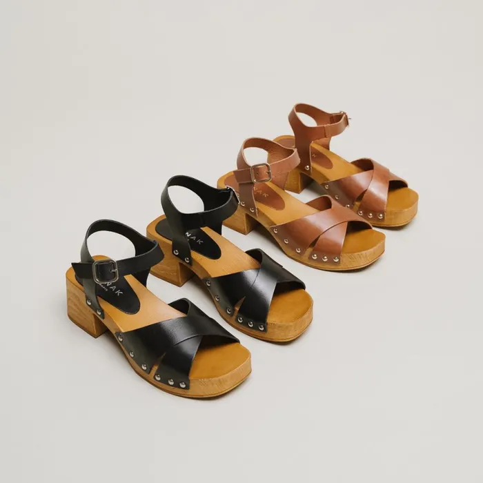 Women Sandals Jonak CrossStrap Studded Sandals