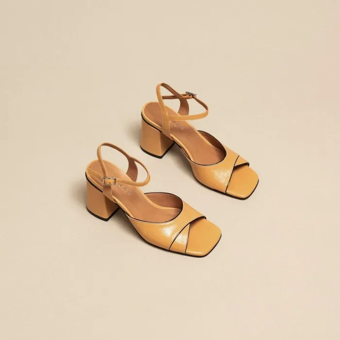 Women Sandals Jonak TwoTone Heels With Strap