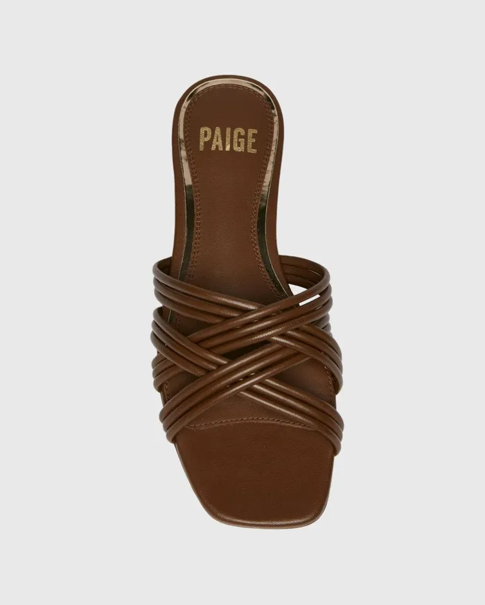 Women Sandals PAIGE Dina Sandal 8211 Chocolate Leather Women Sandals PAIGE Dina Sandal 8211 Chocolate Leather