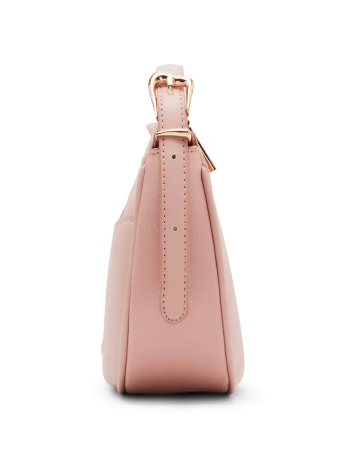 Women Sculpted Buckle Half Moon Crossbody Rosewater Anne Klein Crossbody Bags