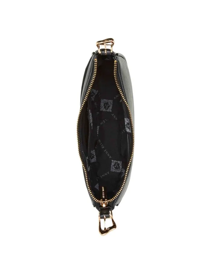Women Sculpted Buckle Half Moon Crossbody Rosewater Anne Klein Crossbody Bags