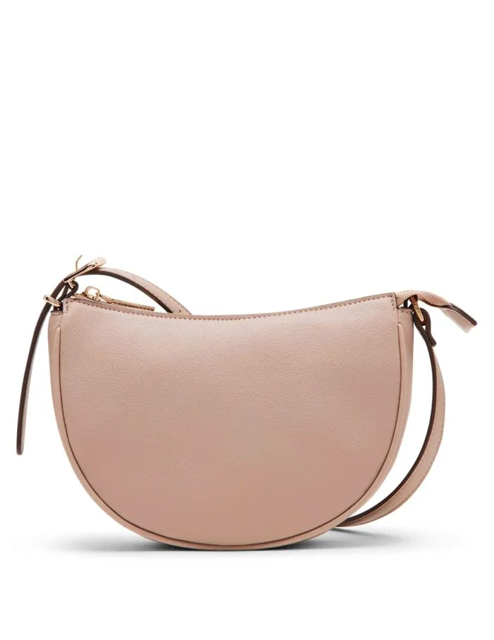 Women Sculpted Buckle Half Moon Crossbody Rosewater Anne Klein Crossbody Bags