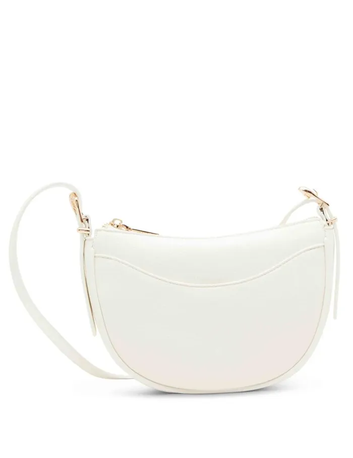 Women Sculpted Buckle Half Moon Crossbody Rosewater Anne Klein Crossbody Bags