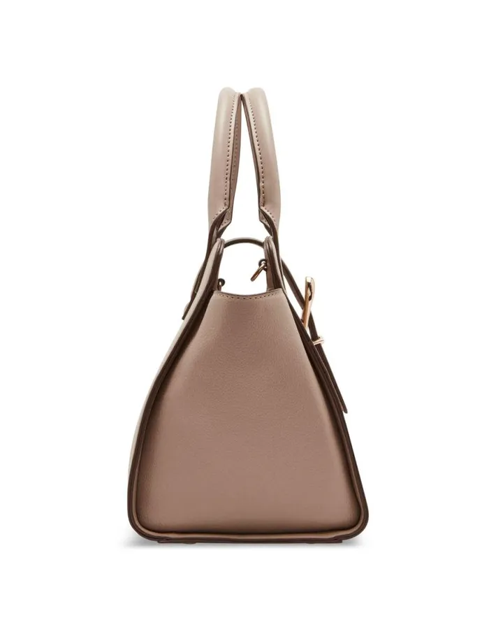 Women Sculpted Buckle Satchel and Detachable Strap Timeless Taupe Anne Klein Crossbody Bags