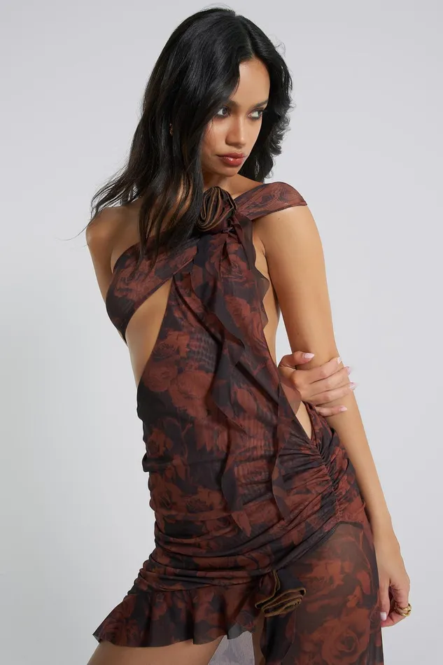 Women Shop Athena One Shoulder Draped Maxi Dress Jaded London Dresses