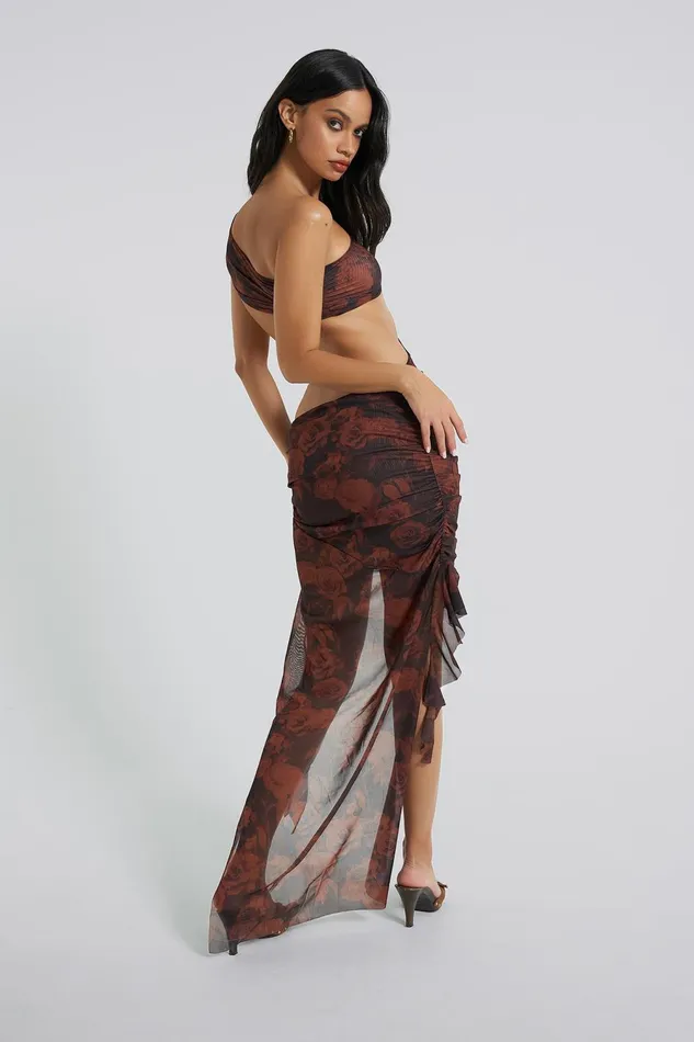 Women Shop Athena One Shoulder Draped Maxi Dress Jaded London Dresses
