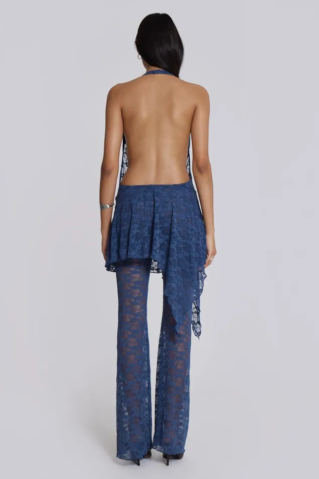 Women Shop Blue Riva Lace Coord Set Jaded London Dresses