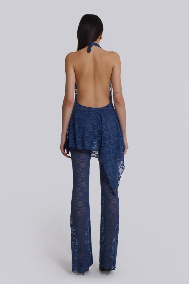 Women Shop Blue Riva Lace Coord Set Jaded London Dresses