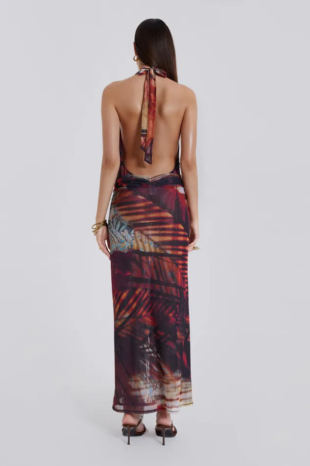 Women Shop Cindy Plunge Maxi Dress In Red Jaded London Dresses