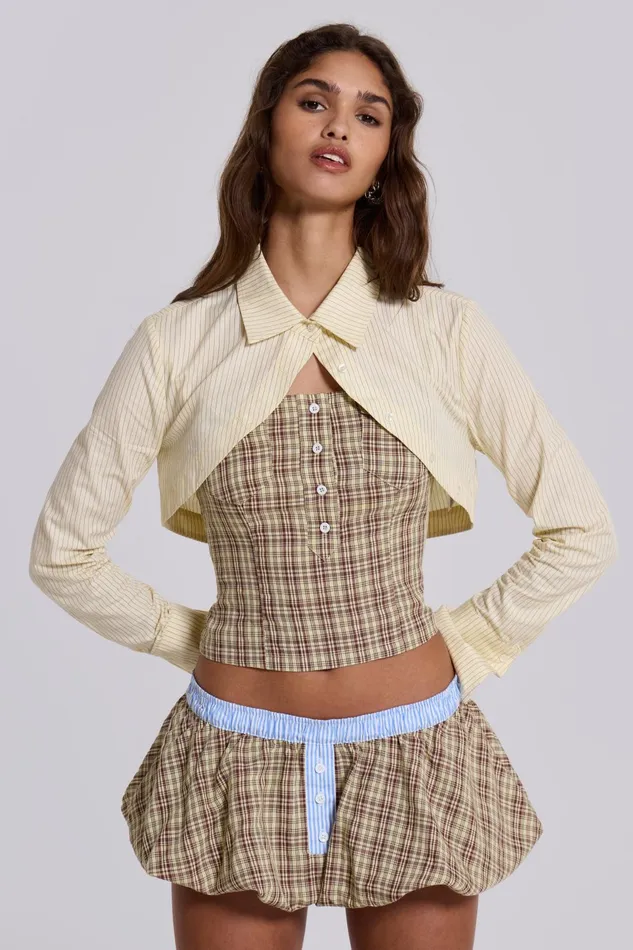 Women Shop Lulu Check Corset Top Jaded London Tops