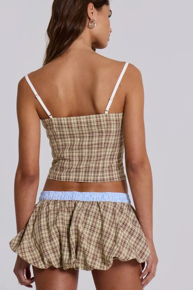 Women Shop Lulu Check Corset Top Jaded London Tops