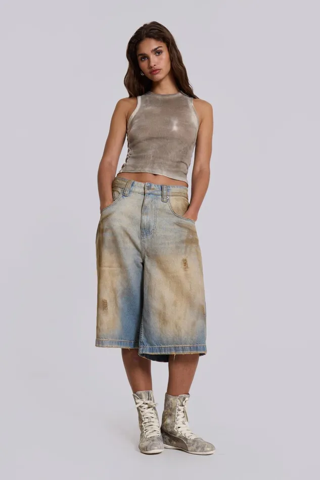 Women Shop Mud Wash Colossus Jorts Jaded London Tops