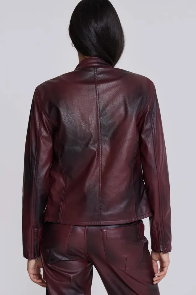 Women Shop Oxblood Piston Jacket Jaded London Outerwear