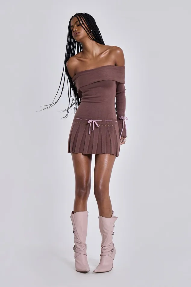 Women Shop Serena Knitted Mini Dress Jaded London Dresses