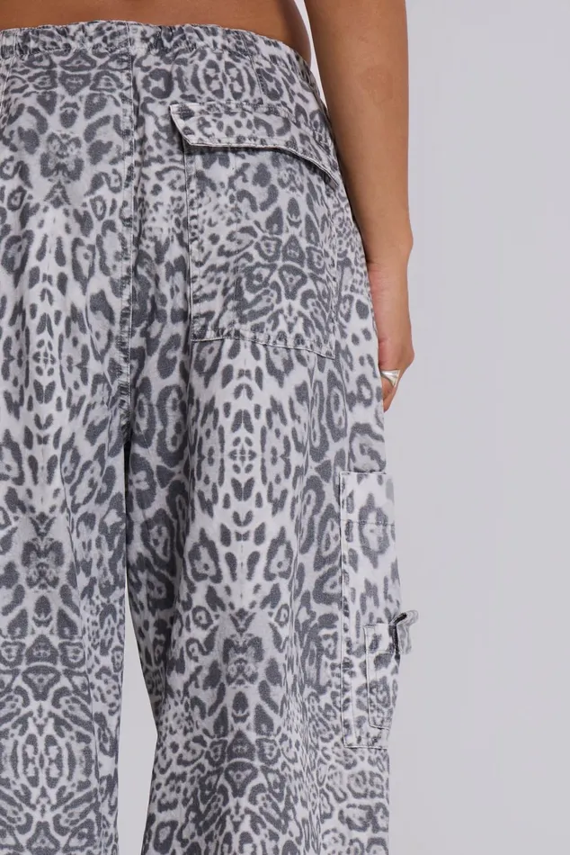 Women Shop Snow Leopard Parachute Pants Jaded London Tops