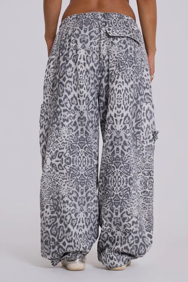 Women Shop Snow Leopard Parachute Pants Jaded London Tops