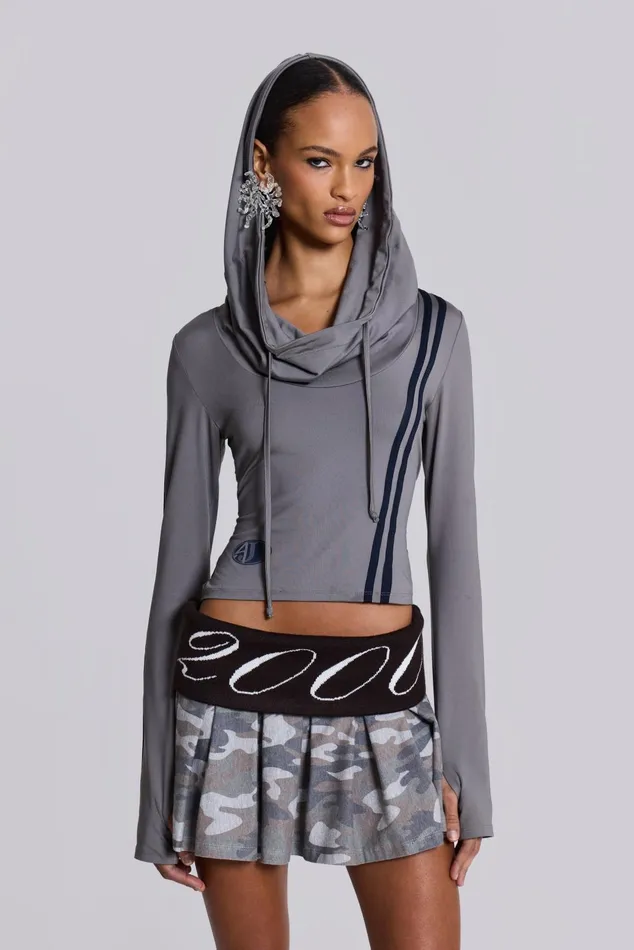 Women Shop Trackstar Hooded Cowl Top Jaded London Outerwear