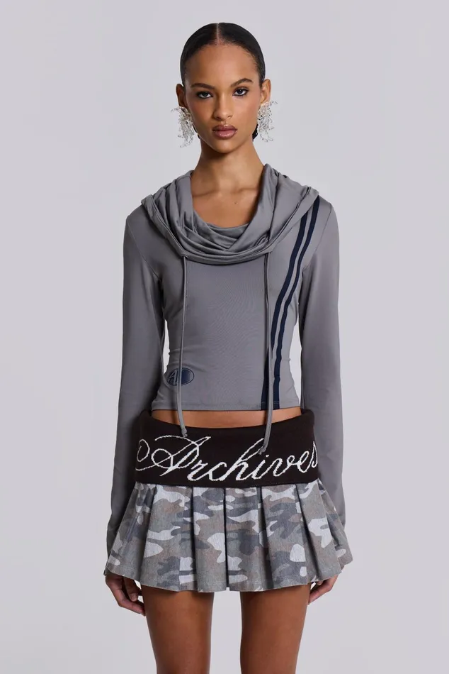 Women Shop Trackstar Hooded Cowl Top Jaded London Outerwear Women Shop Trackstar Hooded Cowl Top Jaded London Outerwear