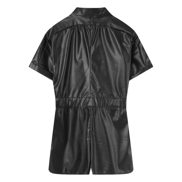 Women Sixth June Paris Dresses and Jumpsuits Tactical Faux Leather Playsuit Black Women Sixth June Paris Dresses and Jumpsuits Tactical Faux Leather Playsuit Black
