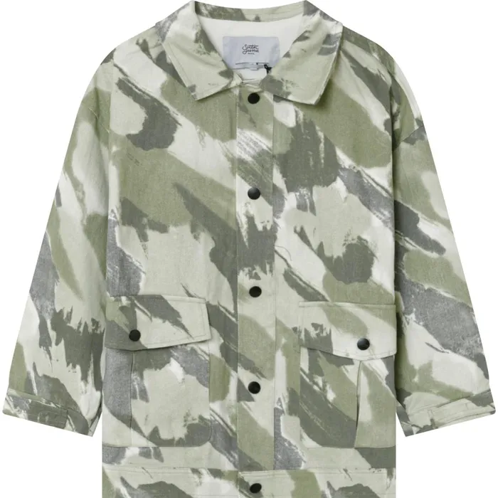 Women Sixth June Paris Outerwear Camouflage Oversized Jacket Khaki Green Women Sixth June Paris Outerwear Camouflage Oversized Jacket Khaki Green