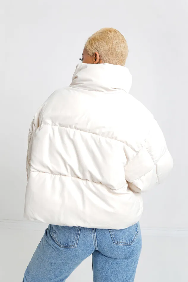 Women Sixth June Paris Outerwear Padded Short Down Jacket White Women Sixth June Paris Outerwear Padded Short Down Jacket White