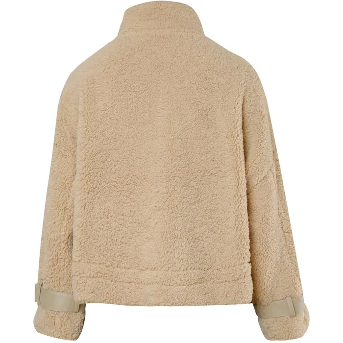 Women Sixth June Paris Outerwear Sherpa Aviator Jacket Beige Women Sixth June Paris Outerwear Sherpa Aviator Jacket Beige