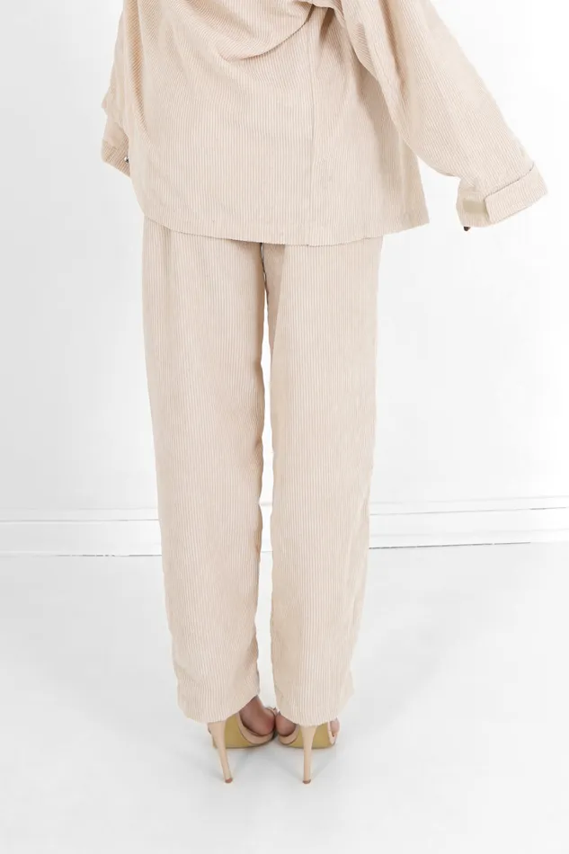 Women Sixth June Paris Pants Joggers Leggings Corduroy Straight Pants Beige Women Sixth June Paris Pants Joggers Leggings Corduroy Straight Pants Beige