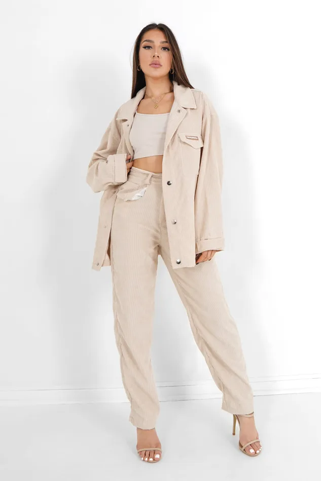 Women Sixth June Paris Pants Joggers Leggings Corduroy Straight Pants Beige Women Sixth June Paris Pants Joggers Leggings Corduroy Straight Pants Beige