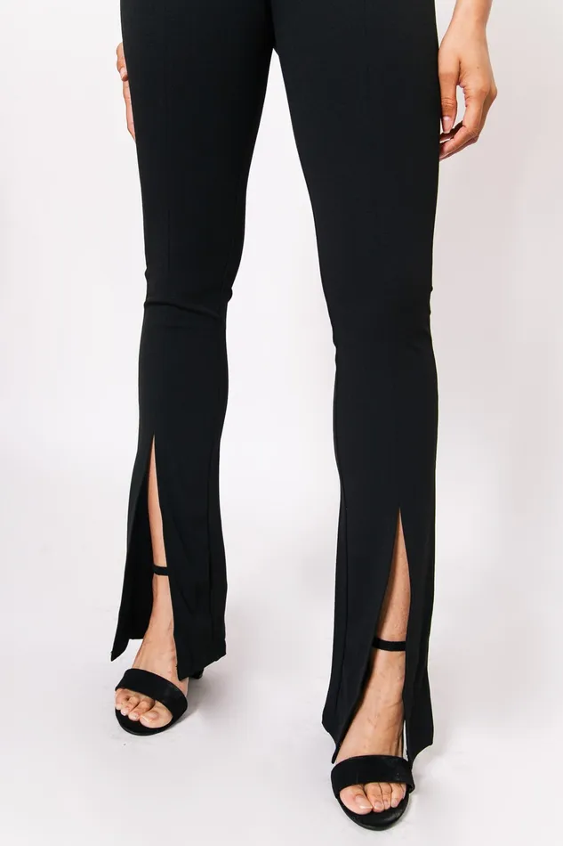 Women Sixth June Paris Pants Joggers Leggings Flare Splitted Trousers Black Women Sixth June Paris Pants Joggers Leggings Flare Splitted Trousers Black