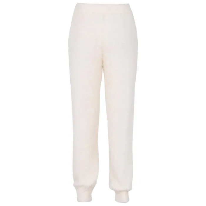 Women Sixth June Paris Pants Joggers Leggings Fluffy Joggers Beige White Women Sixth June Paris Pants Joggers Leggings Fluffy Joggers Beige White