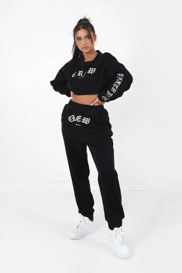 Women Sixth June Paris Pants Joggers Leggings Gothic Crew Joggers Black Women Sixth June Paris Pants Joggers Leggings Gothic Crew Joggers Black