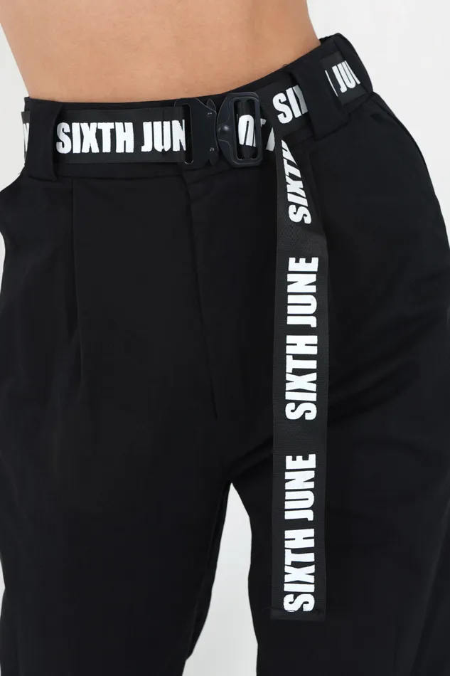 Women Sixth June Paris Pants Joggers Leggings Twill Wide Leg Pants Black Women Sixth June Paris Pants Joggers Leggings Twill Wide Leg Pants Black