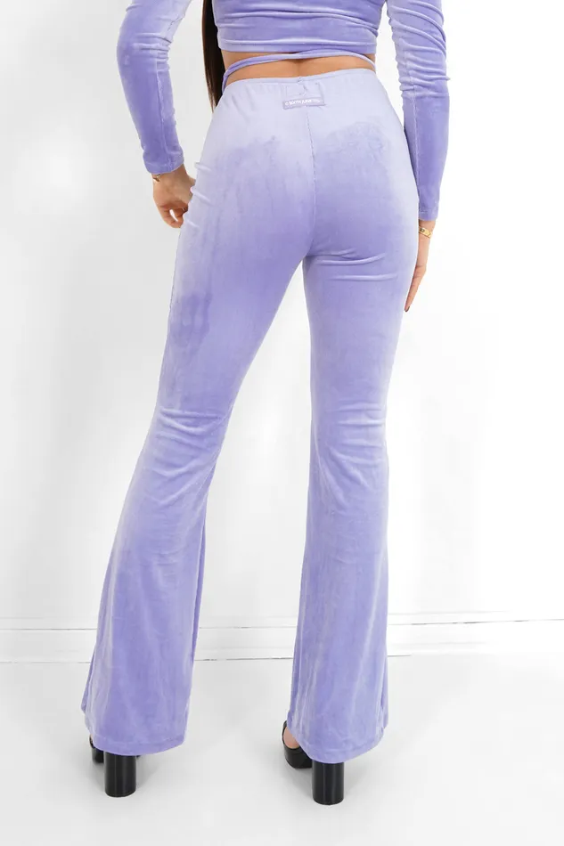Women Sixth June Paris Pants Joggers Leggings Velvet Drawstrings Pants Purple Women Sixth June Paris Pants Joggers Leggings Velvet Drawstrings Pants Purple