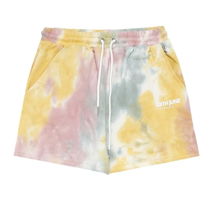 Women Sixth June Paris Shorts Skirts Colored Logo Short Yellow Multi Women Sixth June Paris Shorts Skirts Colored Logo Short Yellow Multi
