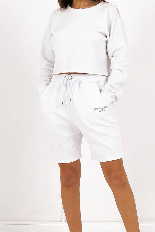 Women Sixth June Paris Shorts Skirts Jersey Shorts White