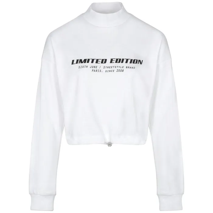 Women Sixth June Paris Sweats Knitwear Limited Edition Sweatshirt Curve White Women Sixth June Paris Sweats Knitwear Limited Edition Sweatshirt Curve White