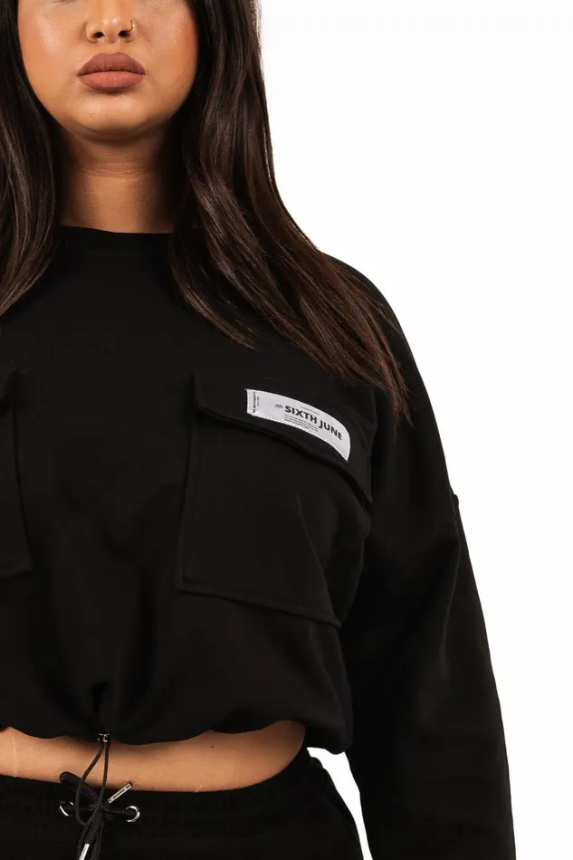 Women Sixth June Paris Sweats Knitwear Logo Reflective Sweatshirt Curve Black Women Sixth June Paris Sweats Knitwear Logo Reflective Sweatshirt Curve Black