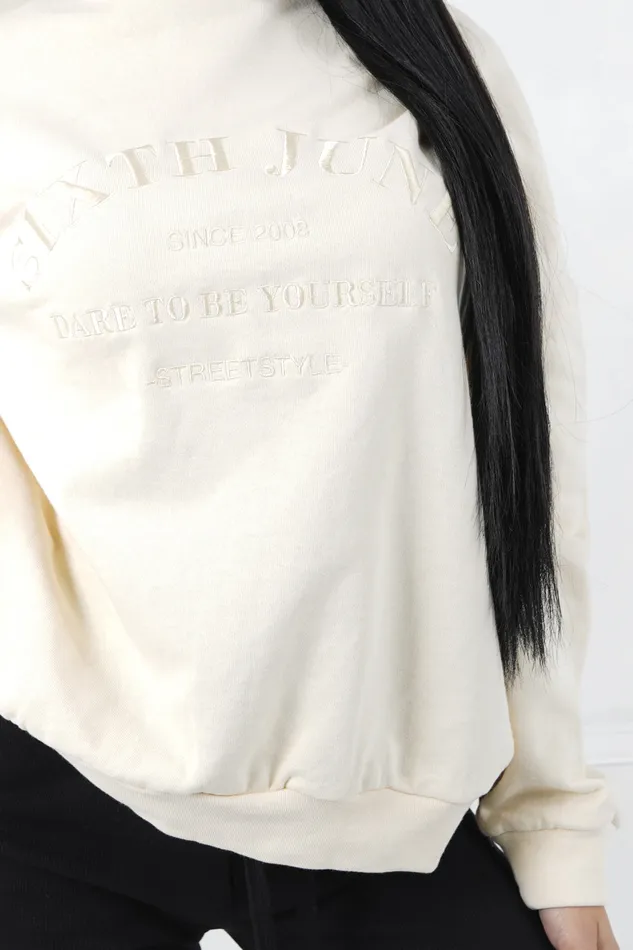 Women Sixth June Paris Sweats Knitwear Tone On Tone Sweatshirt Yellow Women Sixth June Paris Sweats Knitwear Tone On Tone Sweatshirt Yellow