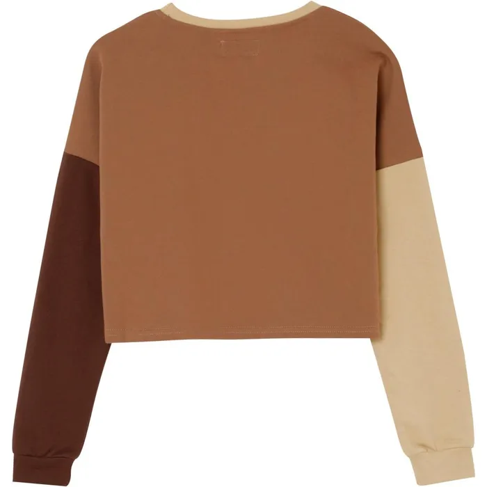 Women Sixth June Paris Sweats Knitwear Tricolored Cropped Sweat Curve Beige Multi Women Sixth June Paris Sweats Knitwear Tricolored Cropped Sweat Curve Beige Multi