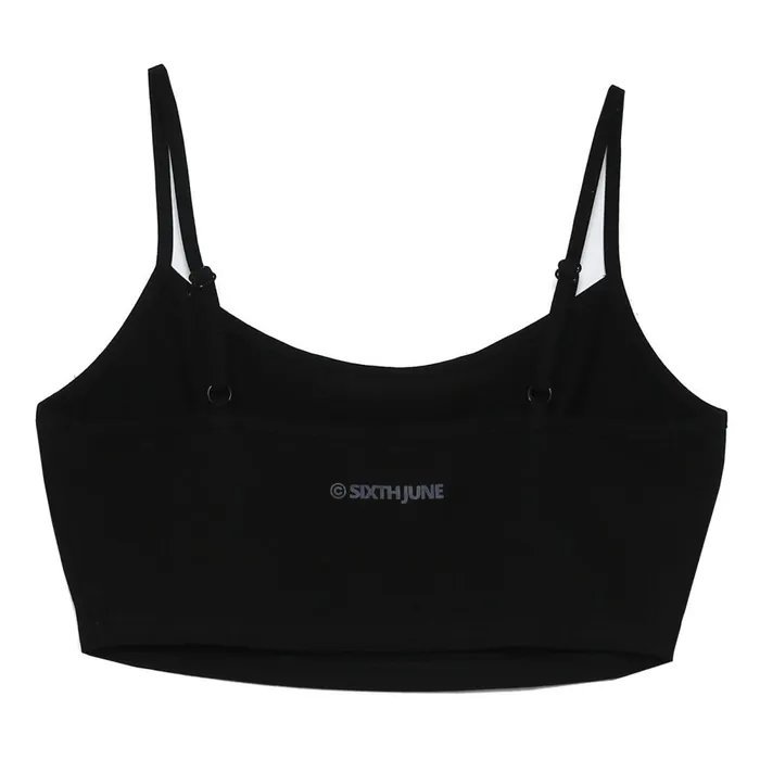 Women Sixth June Paris Tshirts Bodysuits Tops Logo Straps Bra Black Women Sixth June Paris Tshirts Bodysuits Tops Logo Straps Bra Black