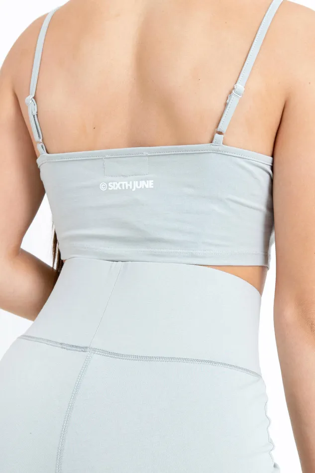 Women Sixth June Paris Tshirts Bodysuits Tops Logo Straps Bra Green Women Sixth June Paris Tshirts Bodysuits Tops Logo Straps Bra Green