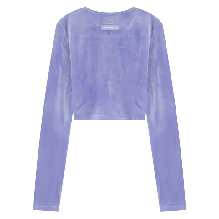 Women Sixth June Paris Tshirts Bodysuits Tops Velvet Drawstrings Top Purple Women Sixth June Paris Tshirts Bodysuits Tops Velvet Drawstrings Top Purple